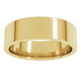 14K Yellow Gold 6 mm Lightweight Comfort-Fit Flat Band Size 5.5
