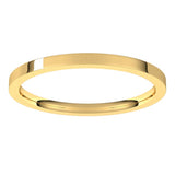 14K Yellow Gold 1.5 mm Flat Comfort Fit Light Band Size 10