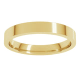 10K Yellow Gold 3 mm Flat Comfort Fit Light Band Size 5