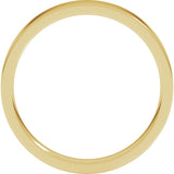 14K Yellow Gold 3 mm Flat Comfort Fit Light Band Size 7