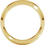 14K Yellow Gold 8 mm Beveled-Edge Comfort-Fit Flat Band Size 10.5