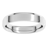 14K White Gold 4 mm Beveled-Edge Comfort-Fit Flat Band Size 8.5