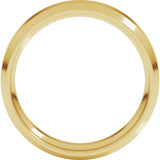 10K Yellow Gold 5 mm Beveled-Edge Comfort-Fit Flat Band Size 9.5
