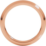 14K Rose Gold 3 mm Comfort-Fit Half Round Band Size 7