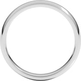 10K White Gold 4 mm Lightweight Comfort-Fit Half Round Band Size 11
