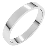 10K White Gold 3 mm Flat Band Size 7