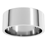 10K White Gold 8 mm Flat Band Size 7