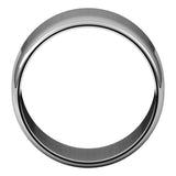 10K White Gold 12 mm Lightweight Half Round Band Size 6