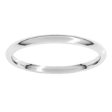 10K White Gold 1.5 mm Lightweight Comfort-Fit Half Round Band Size 4