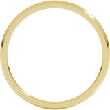 10K Yellow Gold 1.5 mm Lightweight Comfort-Fit Half Round Band Size 6