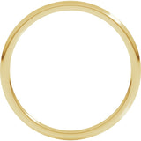10K Yellow Gold 1 mm Lightweight Comfort-Fit Half Round Band Size 8