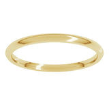 10K Yellow Gold 1.5 mm Lightweight Comfort-Fit Half Round Band Size 8