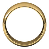 14K Yellow Gold 9 mm Half Round Band Size 7.5