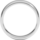 14K White Gold 7 mm Lightweight Comfort-Fit Half Round Band Size 9