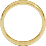 10K Yellow Gold 7 mm Lightweight Comfort-Fit Half Round Band Size 10