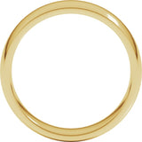 14K Yellow Gold 6 mm Lightweight Comfort-Fit Half Round Band Size 14