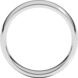10K White Gold 6 mm Lightweight Comfort-Fit Half Round Band Size 8