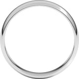10K White Gold 5 mm Lightweight Half Round Band Size 9