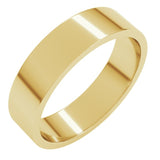 10K Yellow Gold 5 mm Flat Band Size 9.5