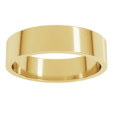 10K Yellow Gold 5 mm Flat Band Size 9.5