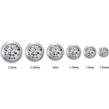 14K Yellow Gold .05 CT Natural Diamond Micro Bezel-Set Stud Earring
