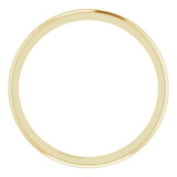 10K Yellow Gold 1.5 mm Half Round Band Size 1