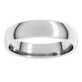 Platinum 4.5 mm Lightweight Comfort-Fit Half Round Band Size 8.5