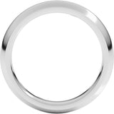 Platinum 4 mm Comfort-Fit Half Round Band Size 6