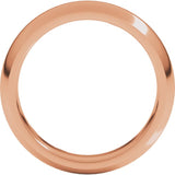 14K Rose Gold 5 mm Comfort-Fit Half Round Band Size 7