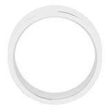 14K White Gold 10 mm Lightweight Comfort-Fit Flat Band Size 6.5