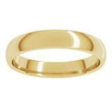 14K Yellow Gold 3.5 mm Lightweight Comfort-Fit Half Round Band Size 7.5