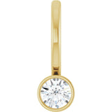 14K Yellow Gold 1/10 CT Natural Diamond Charm/Pendant