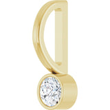 14K Yellow Gold 1/10 CT Natural Diamond Charm/Pendant