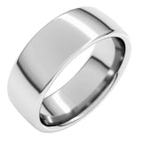 10K White Gold 7 mm Comfort-Fit European-Style Band Size 10.5