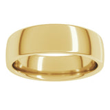 10K Yellow Gold 6 mm Comfort-Fit European-Style Band Size 12