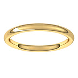 14K Yellow Gold 2 mm Comfort-Fit European-Style Band Size 4.5