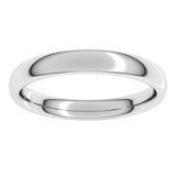 14K White Gold 3 mm Comfort-Fit European-Style Band Size 5