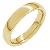 14K Yellow Gold 4 mm Comfort-Fit European-Style Band Size 5