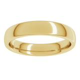 14K Yellow Gold 4 mm Comfort-Fit European-Style Band Size 5