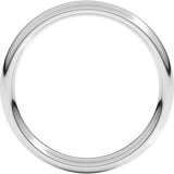 Platinum 3 mm Comfort-Fit European-Style Band Size 5