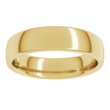 14K Yellow Gold 5 mm Comfort-Fit European-Style Band Size 7