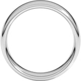 Platinum 7 mm Comfort-Fit European-Style Band Size 9.5