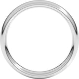14K X1 White Gold 4 mm Comfort-Fit European-Style Band Size 9