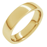 14K Yellow Gold 5 mm Comfort-Fit European-Style Band Size 9