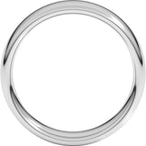 10K White Gold 6 mm Comfort-Fit European-Style Band Size 9