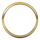 10K Yellow Gold 3.5 mm Half Round Band Size 7.5