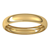 10K Yellow Gold 3.5 mm Half Round Band Size 7.5