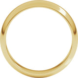 18K Yellow Gold 5 mm Half Round Band Size 8