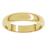 10K Yellow Gold 4 mm Half Round Band Size 10