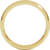 14K Yellow Gold 5 mm Lightweight Comfort-Fit Half Round Band Size 9